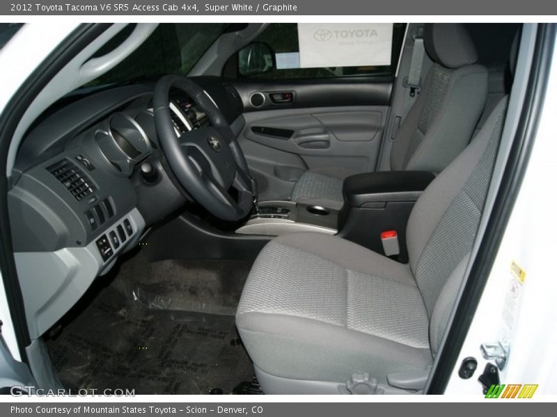 Super White / Graphite 2012 Toyota Tacoma V6 SR5 Access Cab 4x4