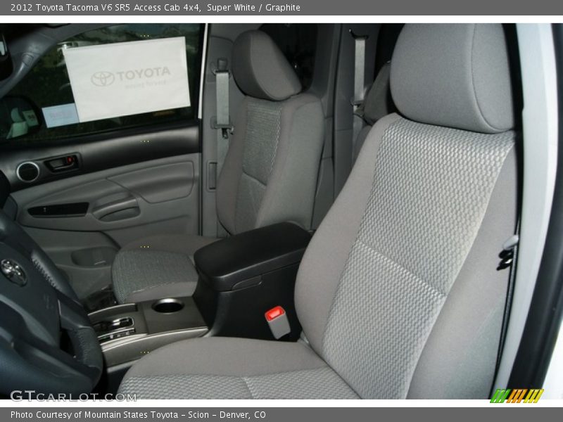 Super White / Graphite 2012 Toyota Tacoma V6 SR5 Access Cab 4x4