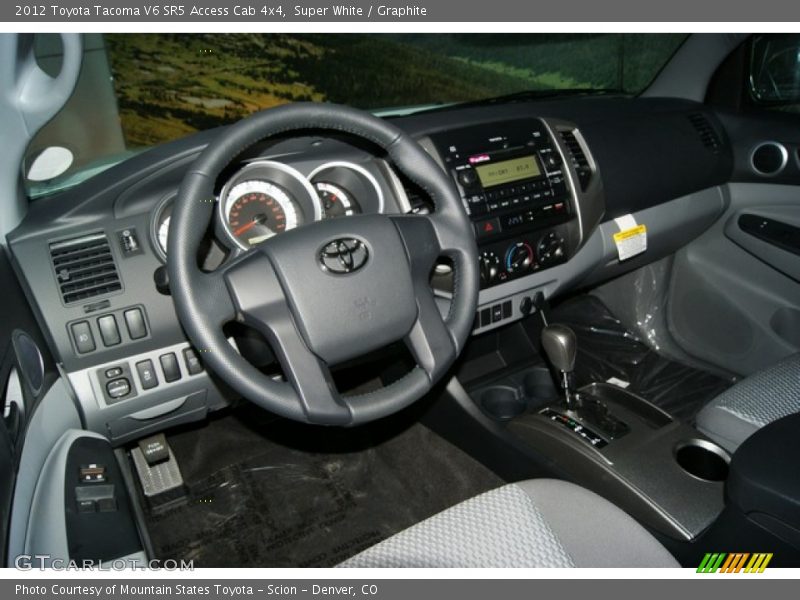 Super White / Graphite 2012 Toyota Tacoma V6 SR5 Access Cab 4x4