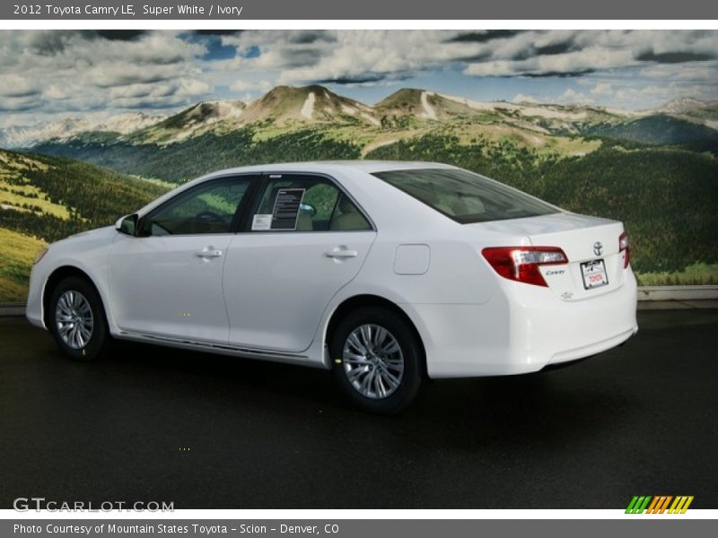 Super White / Ivory 2012 Toyota Camry LE