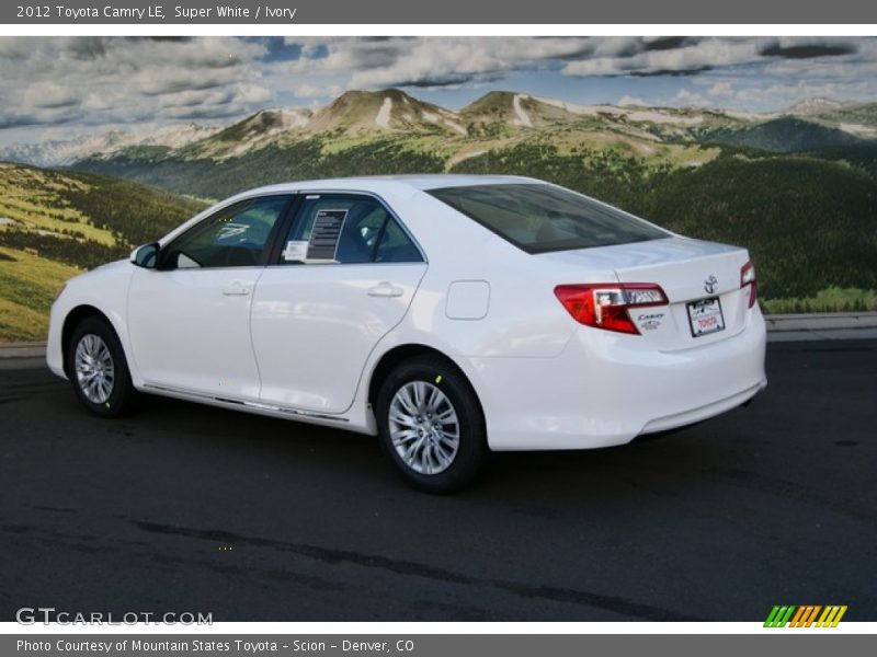 Super White / Ivory 2012 Toyota Camry LE
