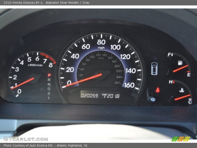Alabaster Silver Metallic / Gray 2010 Honda Odyssey EX-L