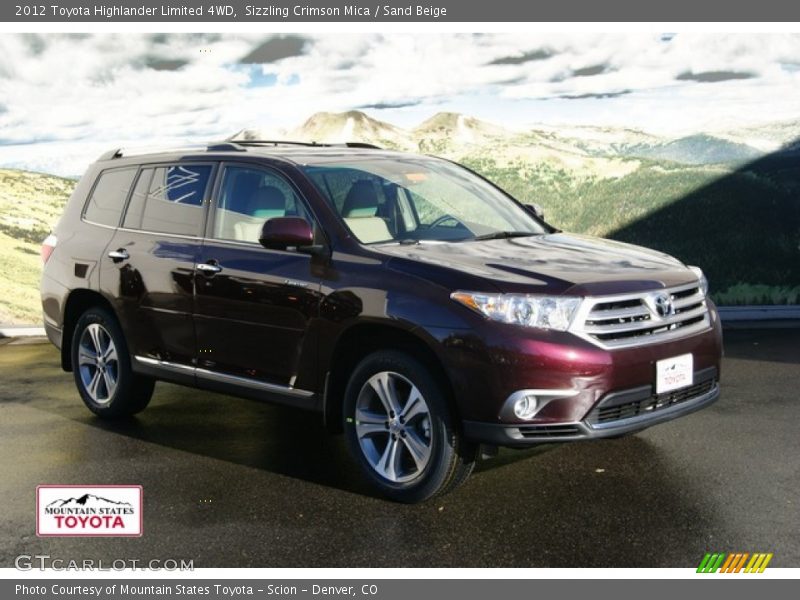 Sizzling Crimson Mica / Sand Beige 2012 Toyota Highlander Limited 4WD