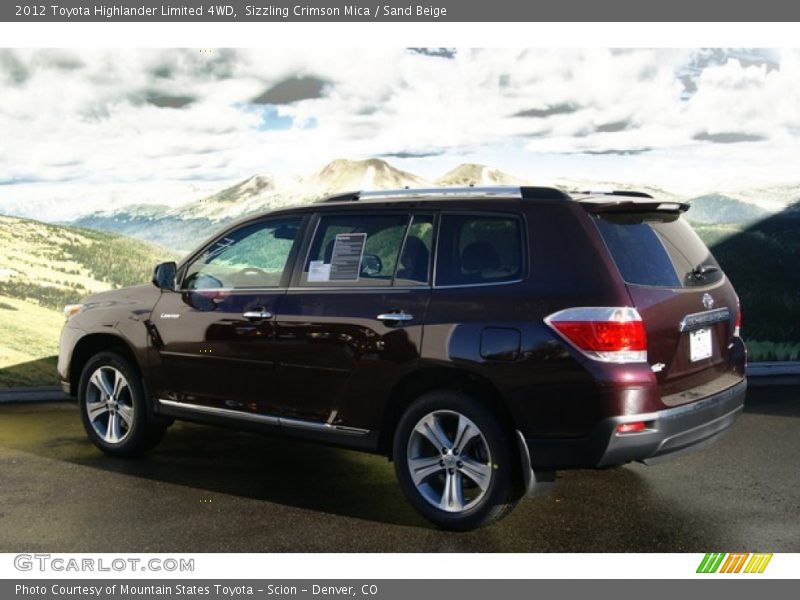 Sizzling Crimson Mica / Sand Beige 2012 Toyota Highlander Limited 4WD