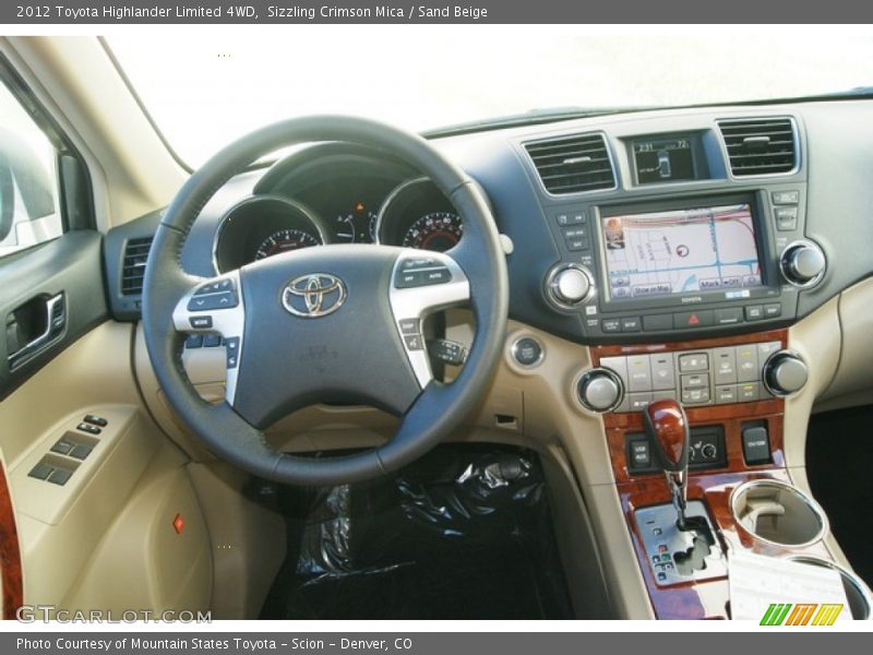 Sizzling Crimson Mica / Sand Beige 2012 Toyota Highlander Limited 4WD