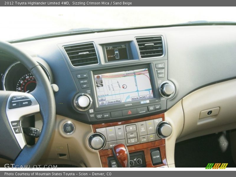 Sizzling Crimson Mica / Sand Beige 2012 Toyota Highlander Limited 4WD
