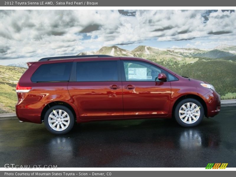 Salsa Red Pearl / Bisque 2012 Toyota Sienna LE AWD