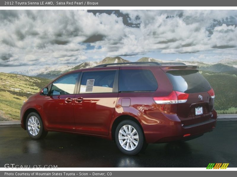 Salsa Red Pearl / Bisque 2012 Toyota Sienna LE AWD