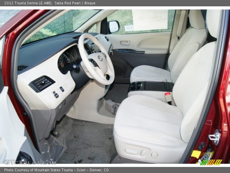 Salsa Red Pearl / Bisque 2012 Toyota Sienna LE AWD