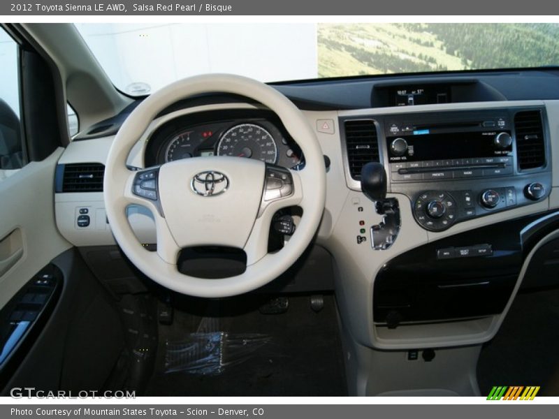 Salsa Red Pearl / Bisque 2012 Toyota Sienna LE AWD