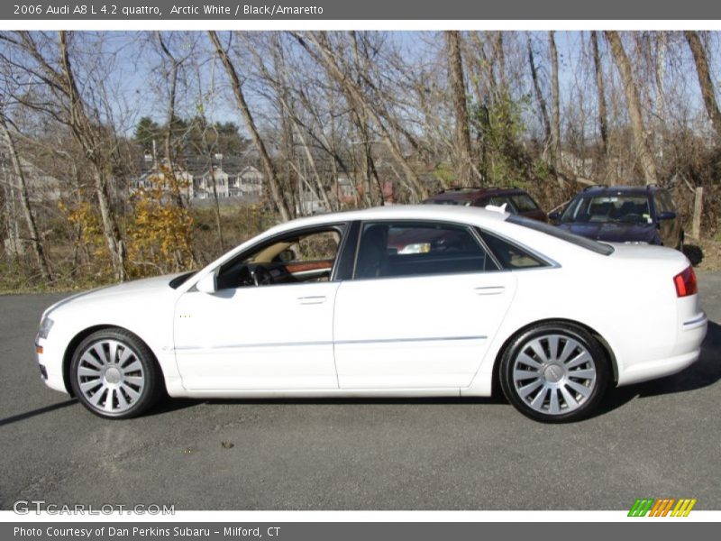 Arctic White / Black/Amaretto 2006 Audi A8 L 4.2 quattro