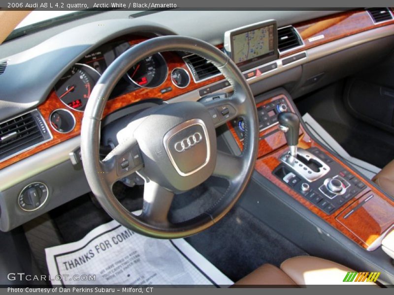 Arctic White / Black/Amaretto 2006 Audi A8 L 4.2 quattro