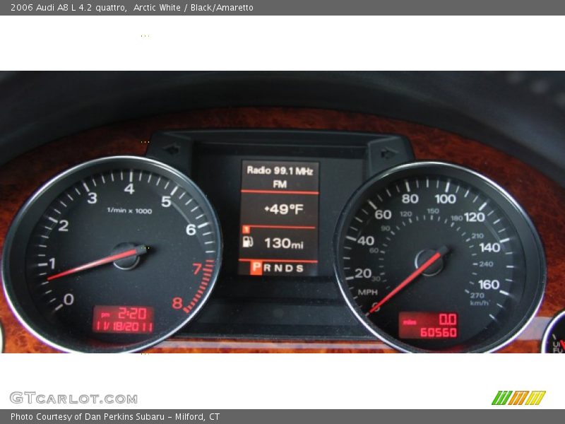 Arctic White / Black/Amaretto 2006 Audi A8 L 4.2 quattro