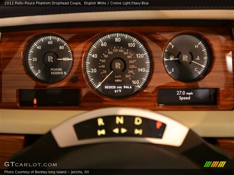  2011 Phantom Drophead Coupe Drophead Coupe Gauges