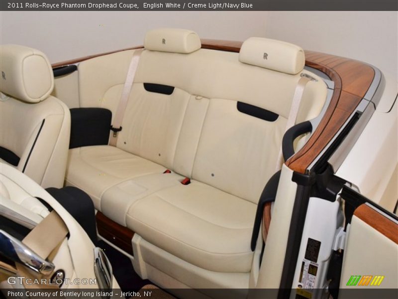 Rear seats in Creme Light/Navy Blue - 2011 Rolls-Royce Phantom Drophead Coupe