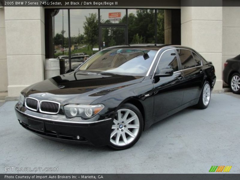 Jet Black / Dark Beige/Beige III 2005 BMW 7 Series 745Li Sedan