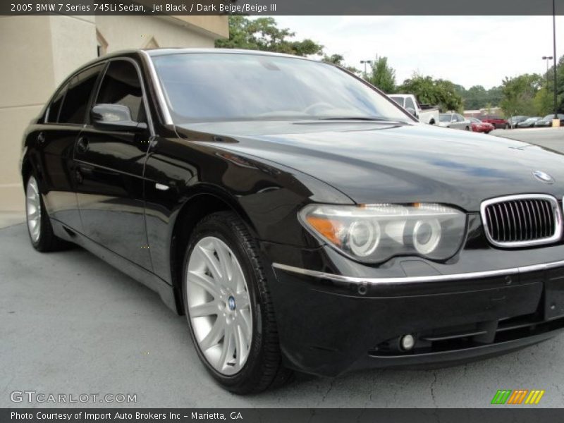 Jet Black / Dark Beige/Beige III 2005 BMW 7 Series 745Li Sedan