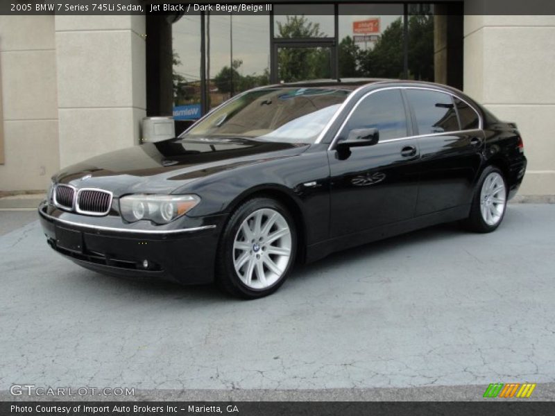 Jet Black / Dark Beige/Beige III 2005 BMW 7 Series 745Li Sedan