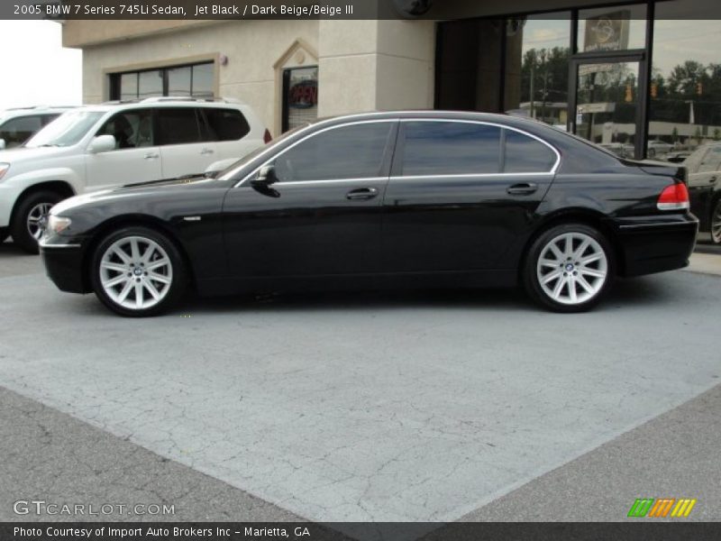 Jet Black / Dark Beige/Beige III 2005 BMW 7 Series 745Li Sedan