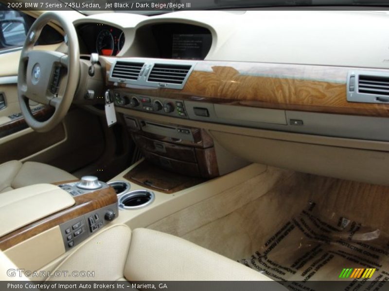 Jet Black / Dark Beige/Beige III 2005 BMW 7 Series 745Li Sedan