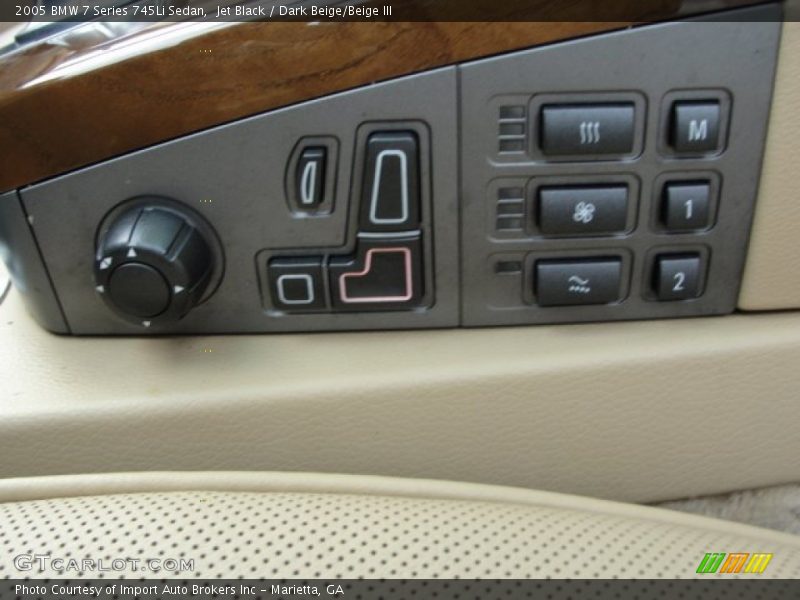 Jet Black / Dark Beige/Beige III 2005 BMW 7 Series 745Li Sedan