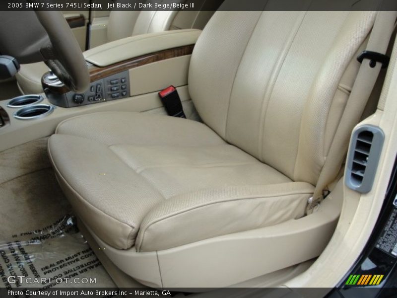 Jet Black / Dark Beige/Beige III 2005 BMW 7 Series 745Li Sedan