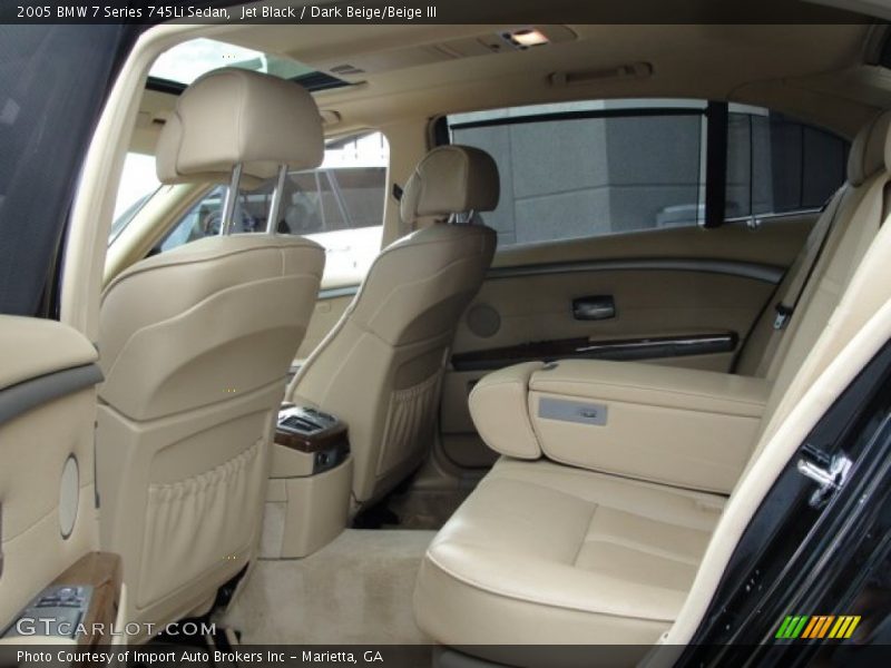 Jet Black / Dark Beige/Beige III 2005 BMW 7 Series 745Li Sedan