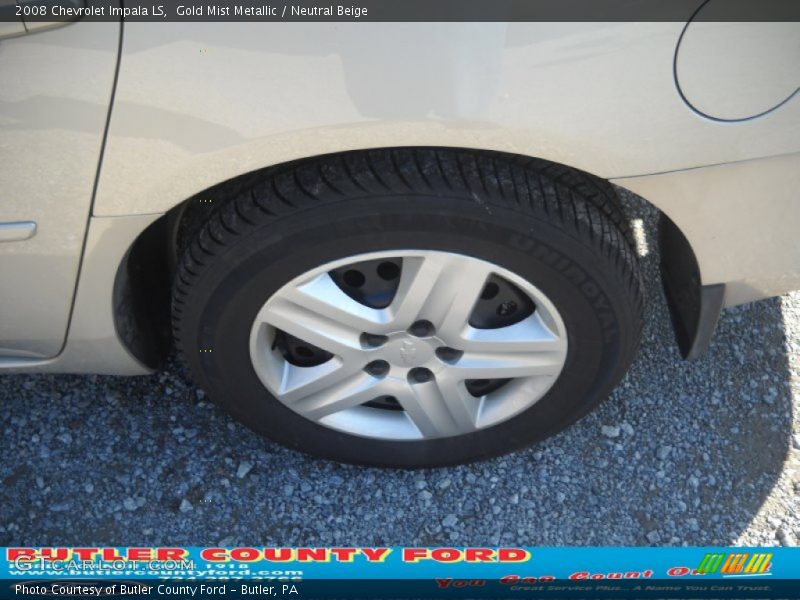 Gold Mist Metallic / Neutral Beige 2008 Chevrolet Impala LS