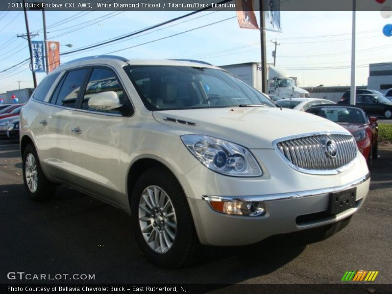 White Diamond Tricoat / Titanium/Dark Titanium 2011 Buick Enclave CXL AWD