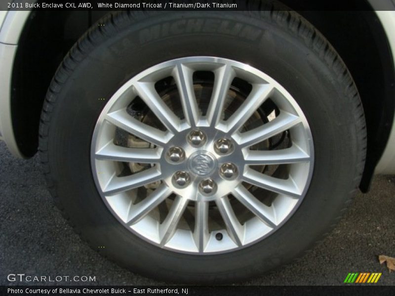 White Diamond Tricoat / Titanium/Dark Titanium 2011 Buick Enclave CXL AWD