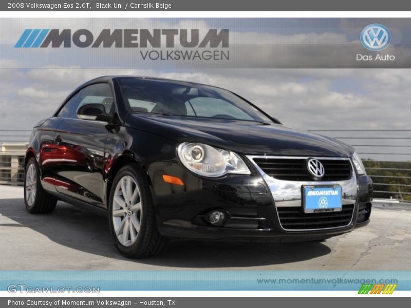 Black Uni / Cornsilk Beige 2008 Volkswagen Eos 2.0T