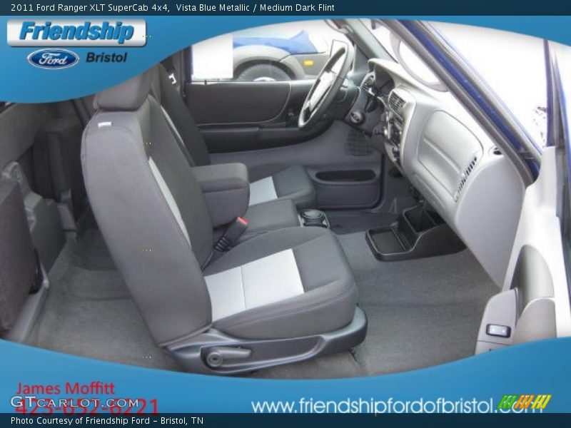 Vista Blue Metallic / Medium Dark Flint 2011 Ford Ranger XLT SuperCab 4x4