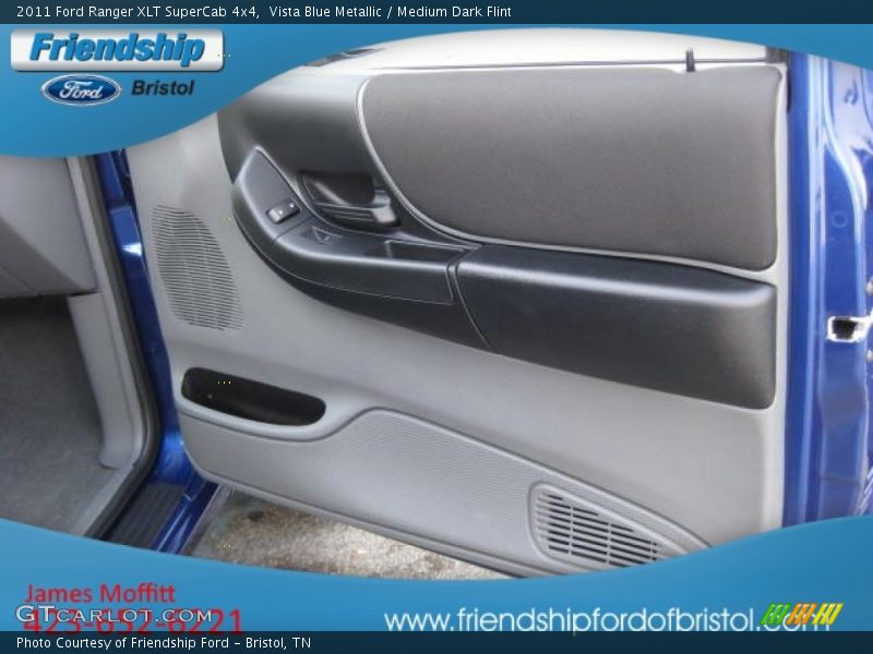 Vista Blue Metallic / Medium Dark Flint 2011 Ford Ranger XLT SuperCab 4x4