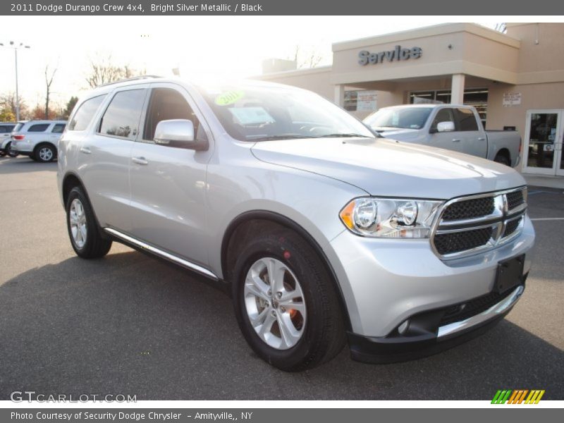Bright Silver Metallic / Black 2011 Dodge Durango Crew 4x4