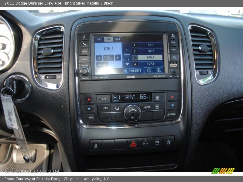 Bright Silver Metallic / Black 2011 Dodge Durango Crew 4x4