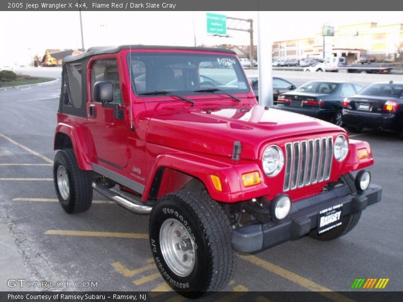 Flame Red / Dark Slate Gray 2005 Jeep Wrangler X 4x4