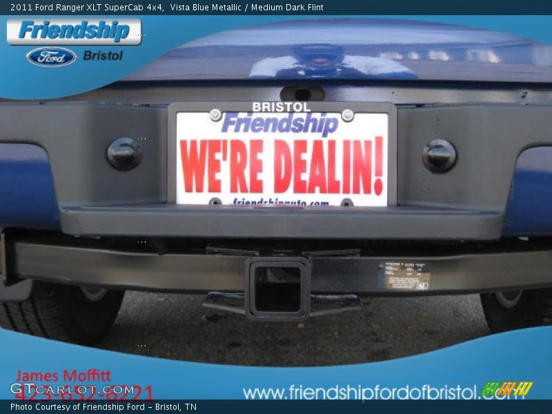 Vista Blue Metallic / Medium Dark Flint 2011 Ford Ranger XLT SuperCab 4x4