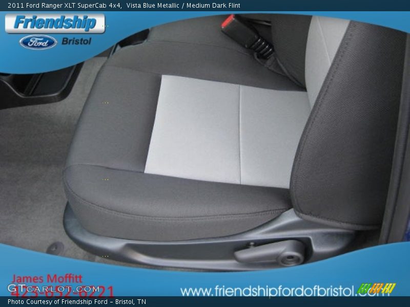 Vista Blue Metallic / Medium Dark Flint 2011 Ford Ranger XLT SuperCab 4x4