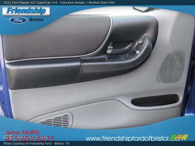 Vista Blue Metallic / Medium Dark Flint 2011 Ford Ranger XLT SuperCab 4x4