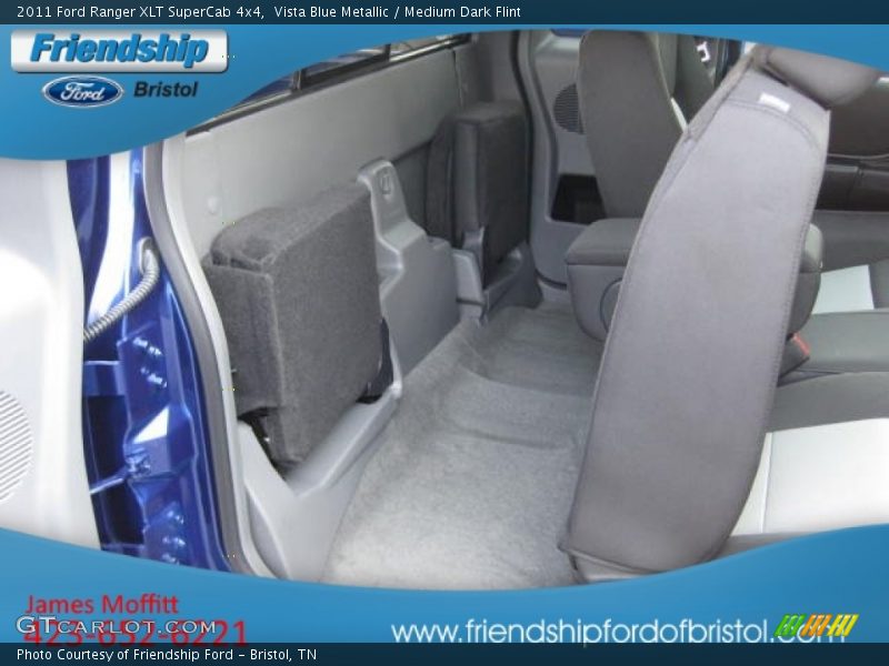 Vista Blue Metallic / Medium Dark Flint 2011 Ford Ranger XLT SuperCab 4x4