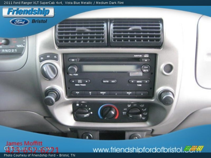 Vista Blue Metallic / Medium Dark Flint 2011 Ford Ranger XLT SuperCab 4x4