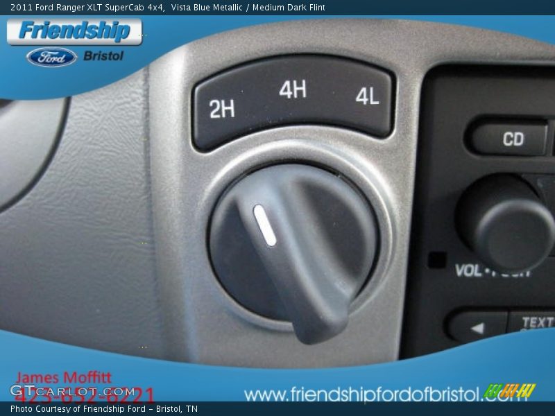 Vista Blue Metallic / Medium Dark Flint 2011 Ford Ranger XLT SuperCab 4x4