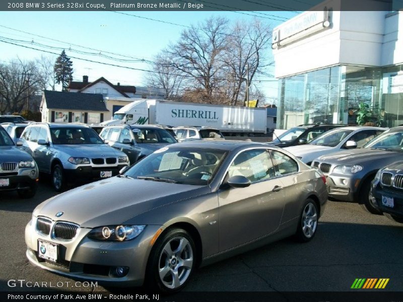 Platinum Bronze Metallic / Beige 2008 BMW 3 Series 328xi Coupe