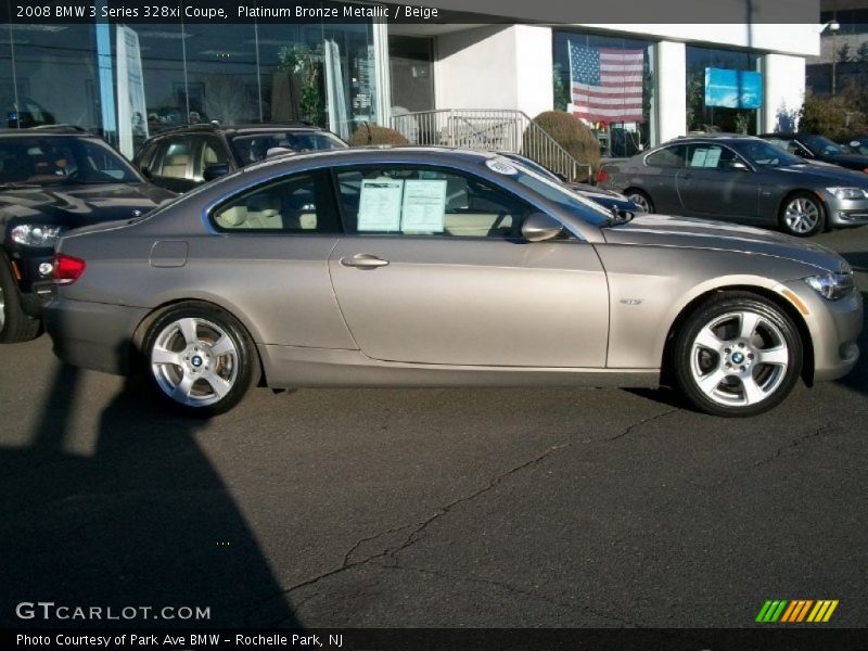 Platinum Bronze Metallic / Beige 2008 BMW 3 Series 328xi Coupe