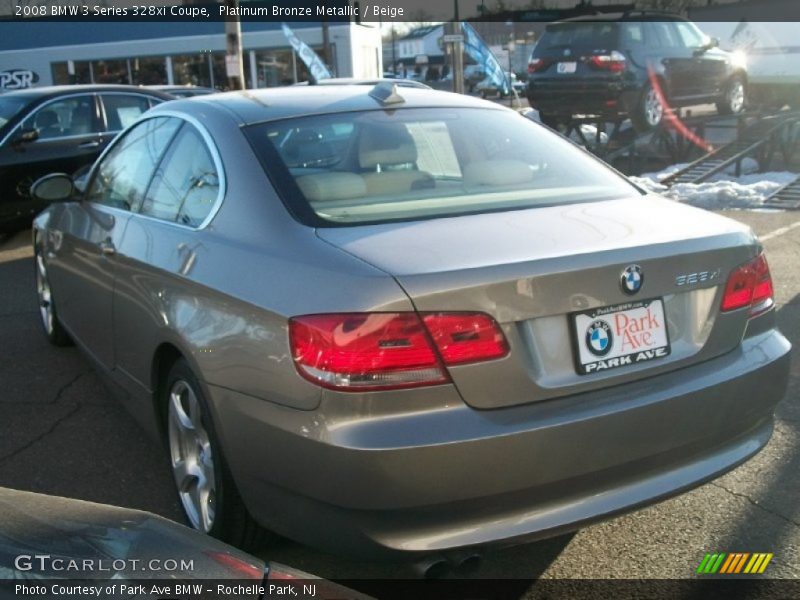 Platinum Bronze Metallic / Beige 2008 BMW 3 Series 328xi Coupe
