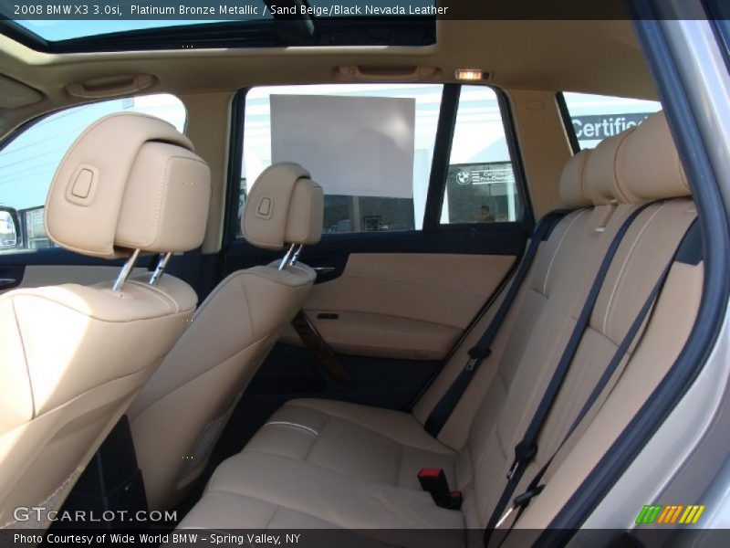 Platinum Bronze Metallic / Sand Beige/Black Nevada Leather 2008 BMW X3 3.0si