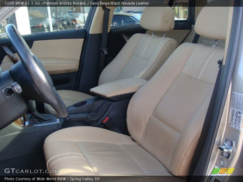 Platinum Bronze Metallic / Sand Beige/Black Nevada Leather 2008 BMW X3 3.0si