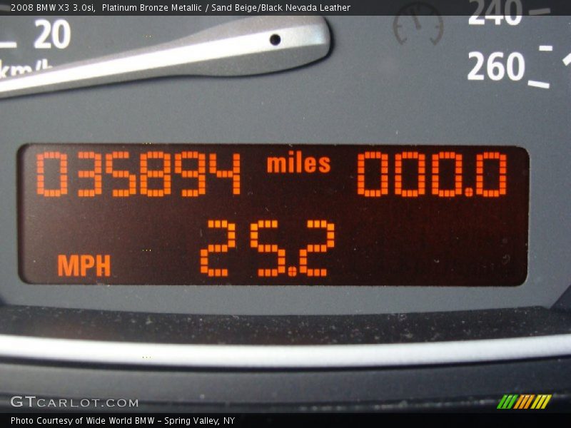 Platinum Bronze Metallic / Sand Beige/Black Nevada Leather 2008 BMW X3 3.0si