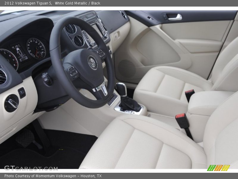 White Gold Metallic / Black 2012 Volkswagen Tiguan S
