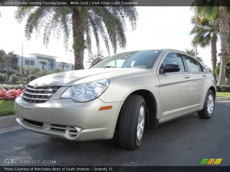 White Gold / Dark Khaki/Light Graystone 2010 Chrysler Sebring Touring Sedan